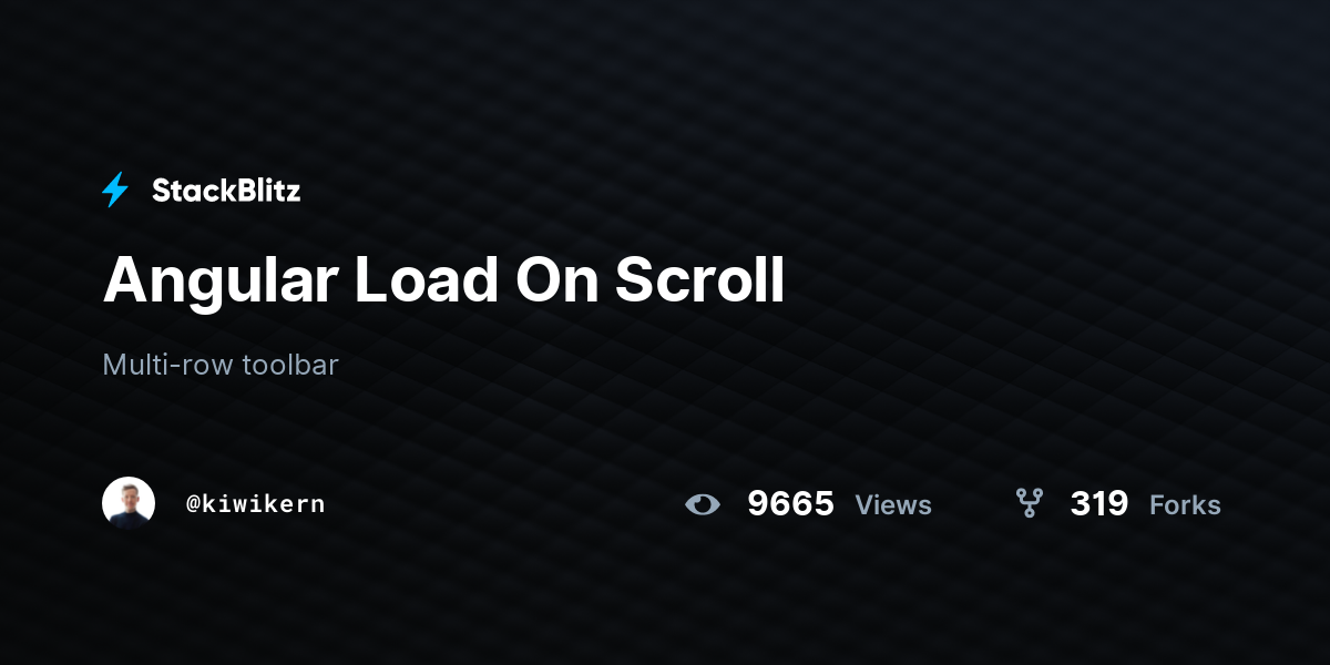 Angular Load On Scroll - StackBlitz