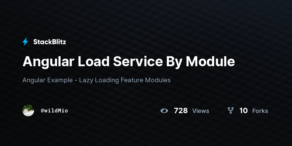 Angular Load Service By Module - StackBlitz