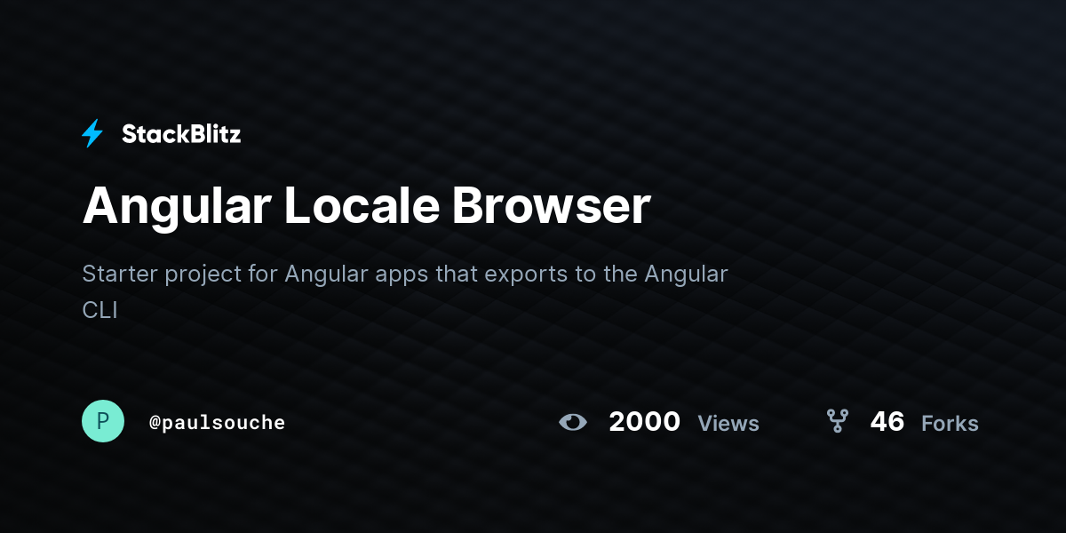 Angular Locale Browser - StackBlitz