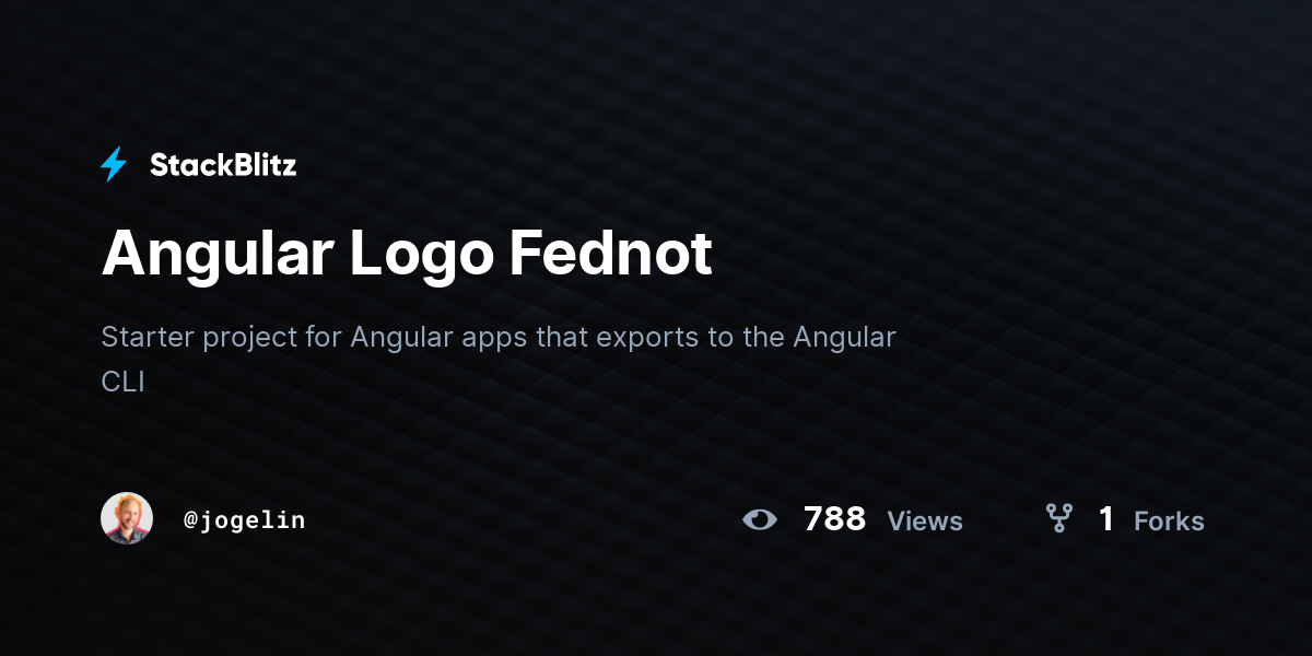 Angular Logo Fednot - StackBlitz