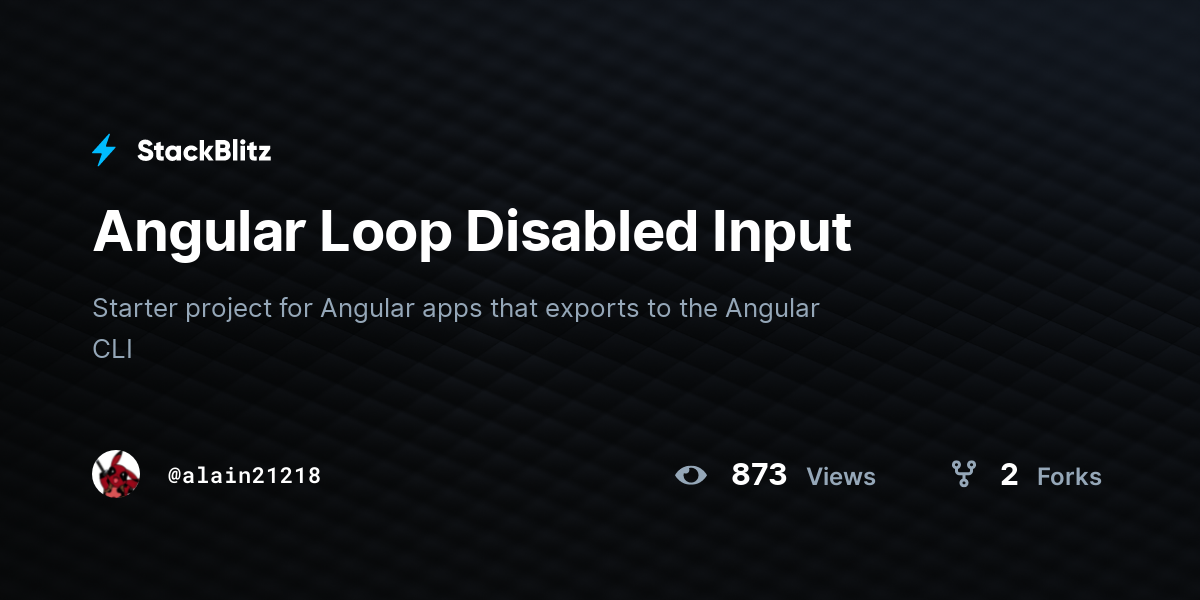 form control angular disable input