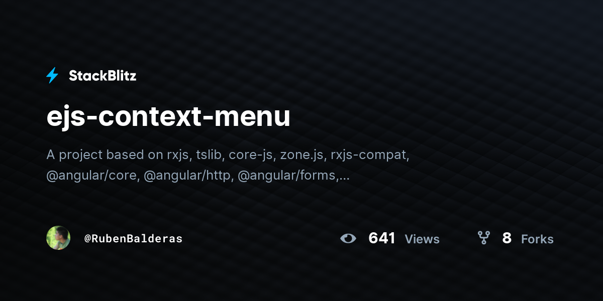 ejs-context-menu - StackBlitz