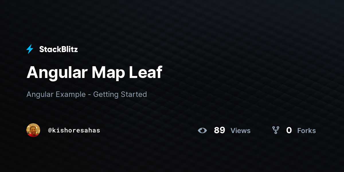 Angular Map Leaf - StackBlitz
