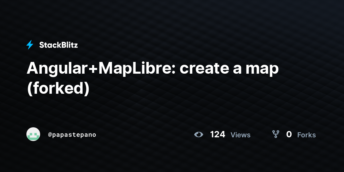Angular+MapLibre: create a map (forked) - StackBlitz