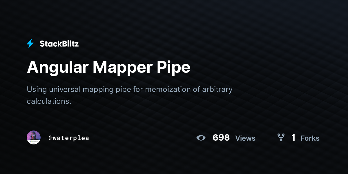 Angular mapper pipe stackblitz