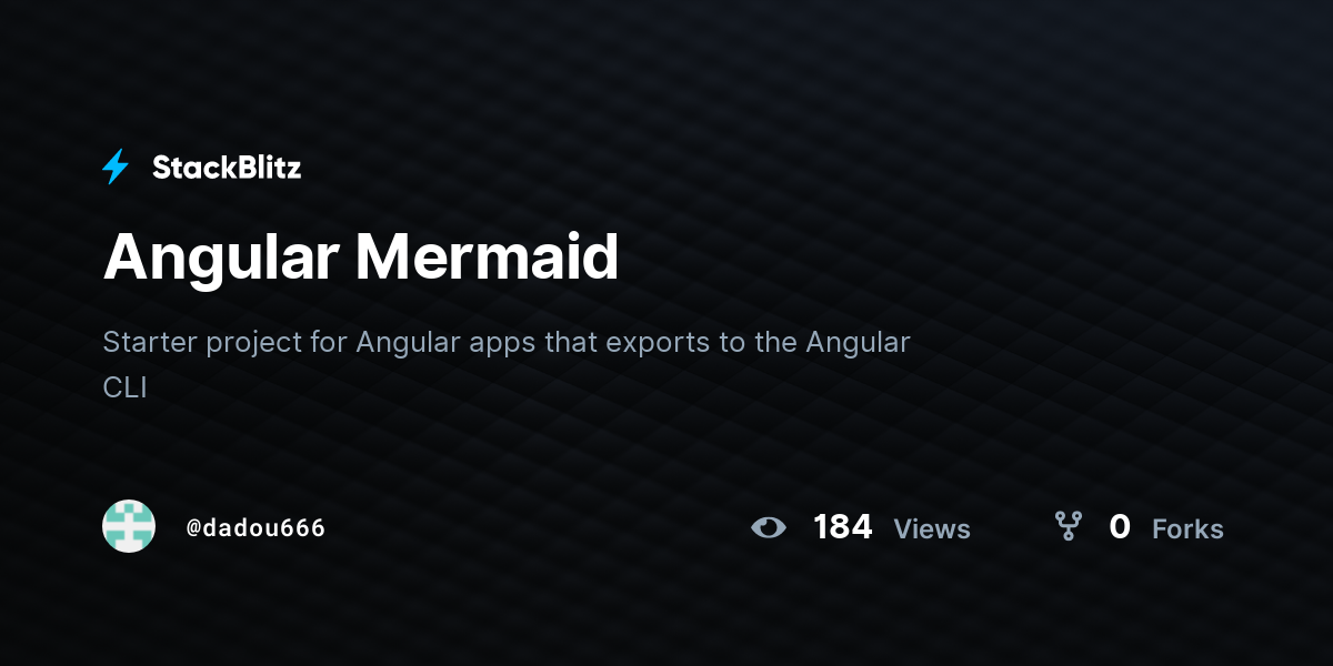 Angular Mermaid - StackBlitz