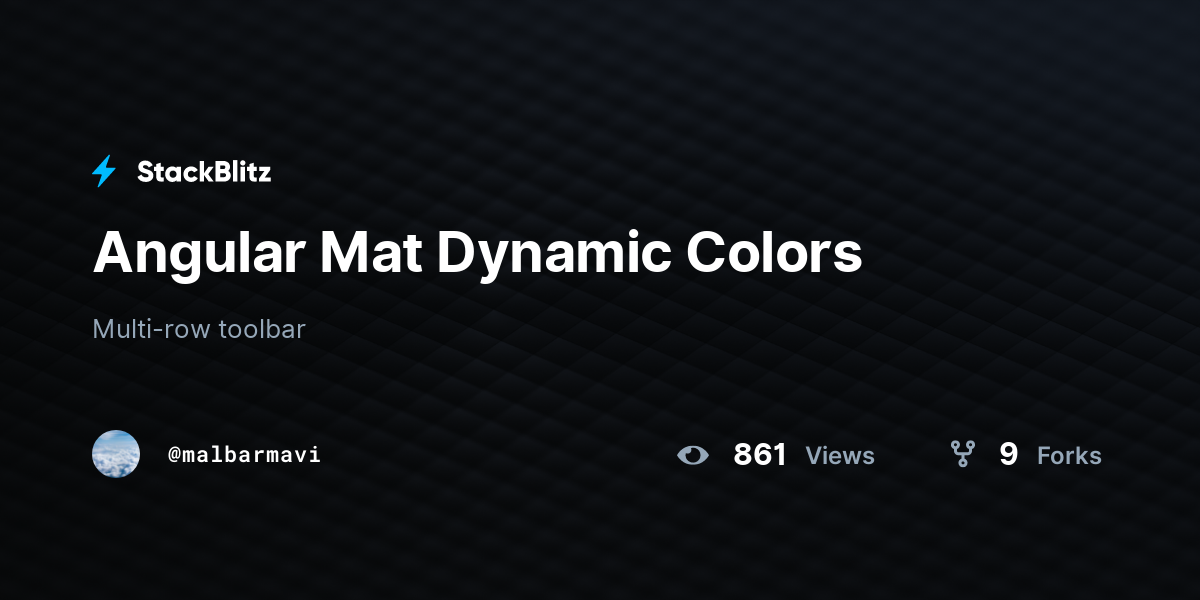 Angular Mat Dynamic Colors - StackBlitz