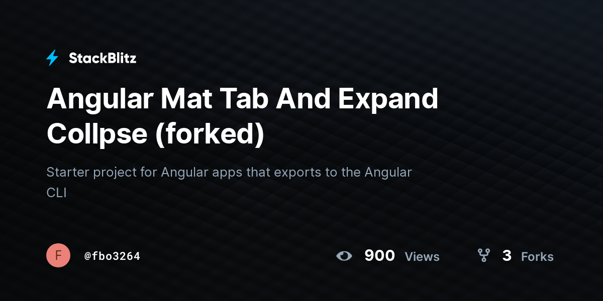 Angular Mat Tab And Expand Collpse (forked) - StackBlitz