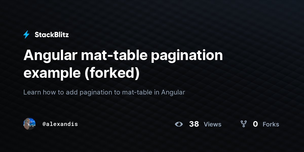 how to add pagination in angular table