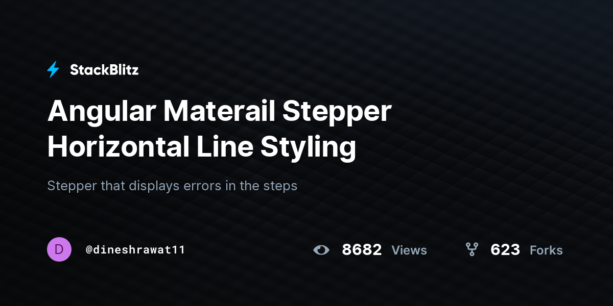 Angular Materail Stepper Horizontal Line Styling - StackBlitz