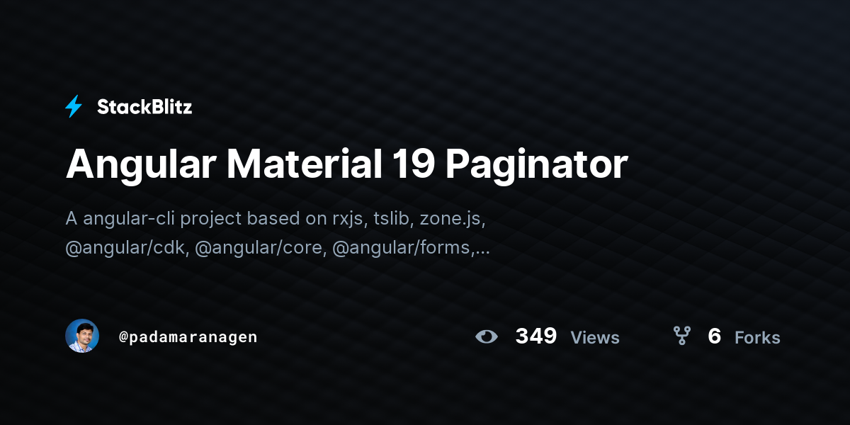 how to add pagination in angular material table