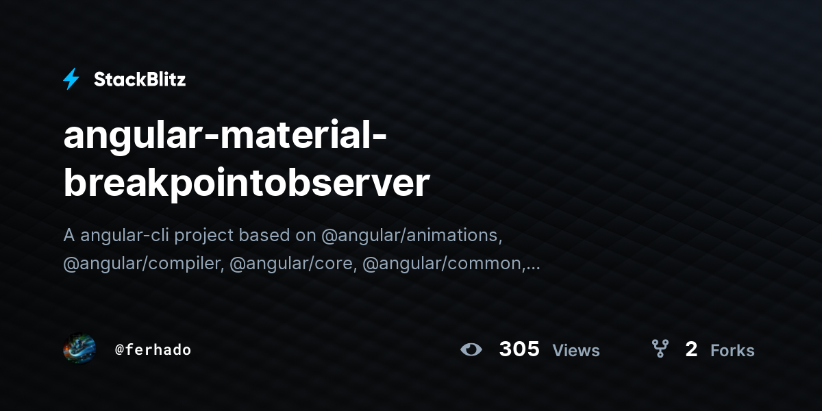 angular-material-breakpointobserver - StackBlitz