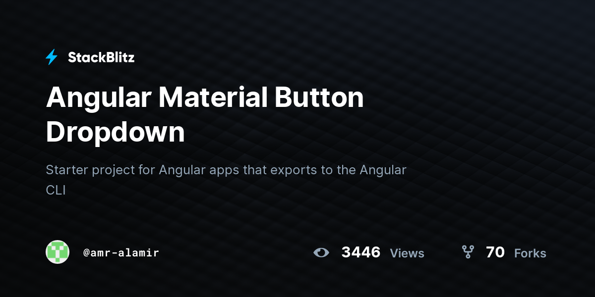 Angular Material Button Dropdown - StackBlitz