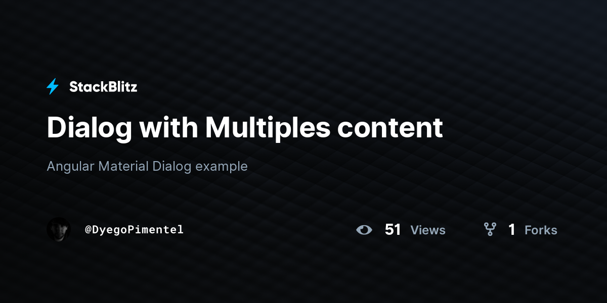 angular-material-dialog-stackblitz
