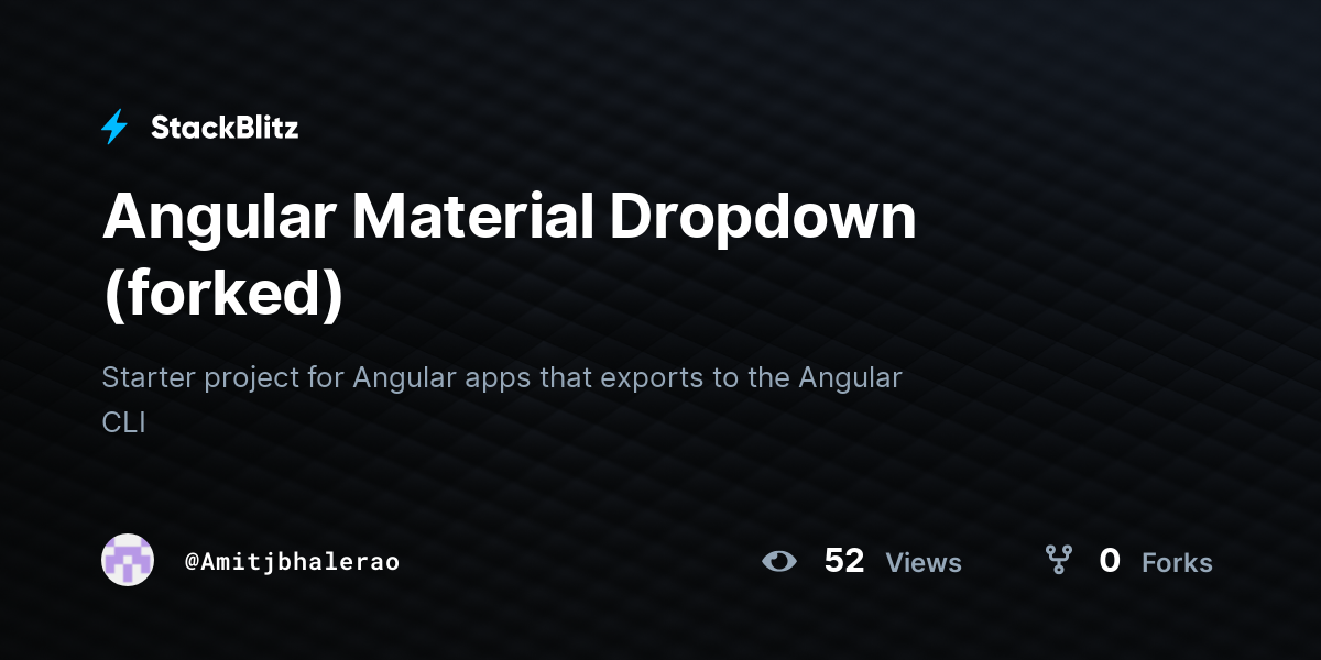 angular-material-dropdown-forked-stackblitz