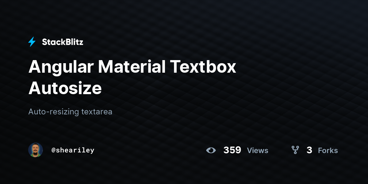 angular-material-textbox-autosize-stackblitz