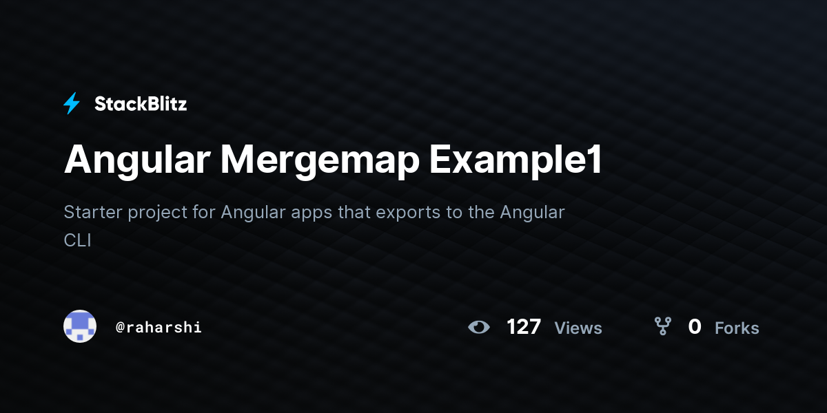 Angular Mergemap Example1 - StackBlitz