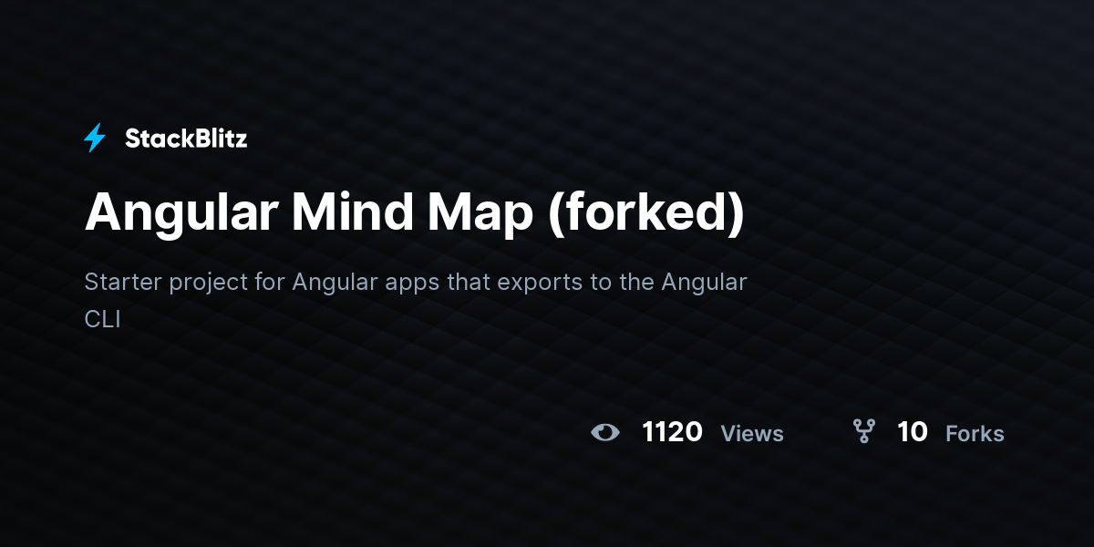 Angular Mind Map (forked) - StackBlitz