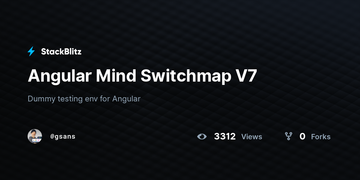 Angular Mind Switchmap V7 - StackBlitz
