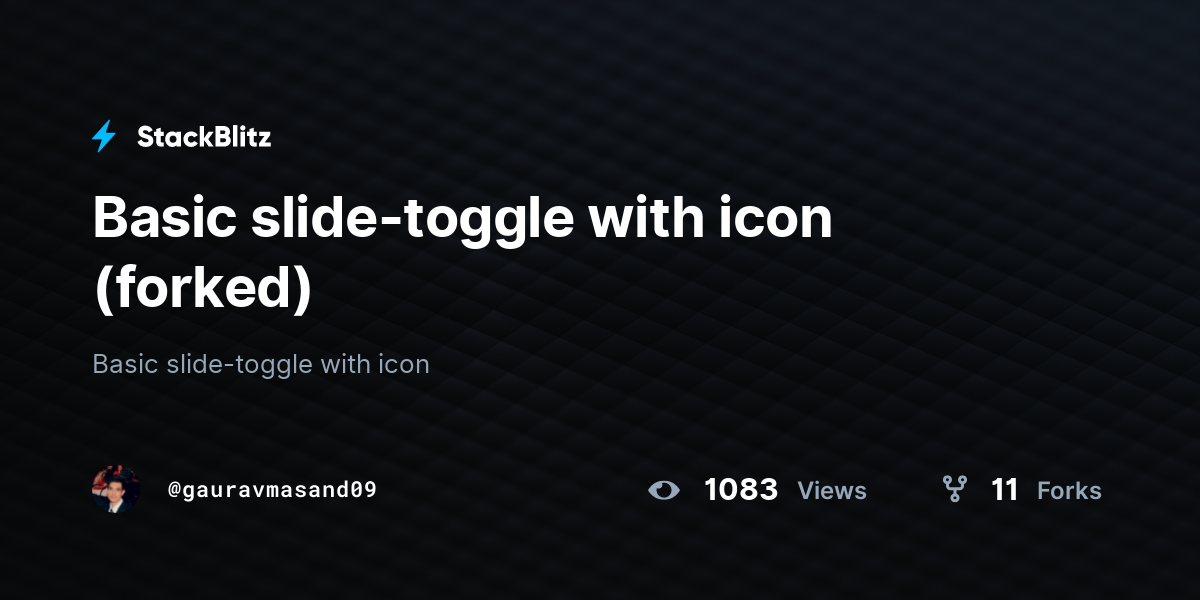 Basic slide-toggle with icon (forked) - StackBlitz