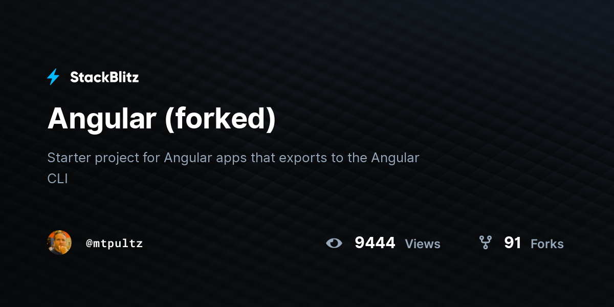 Angular (forked) - StackBlitz