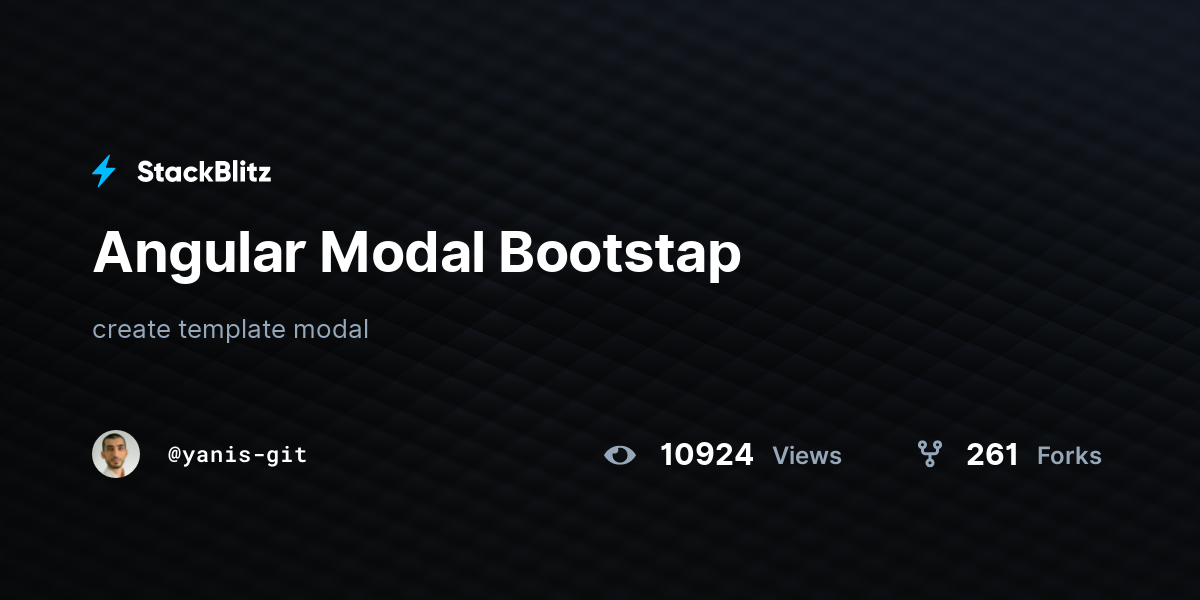 Angular Modal Bootstap - StackBlitz