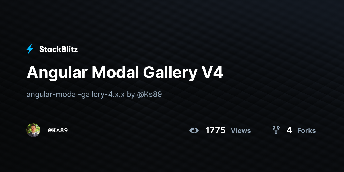 Angular Modal Gallery V4 - StackBlitz