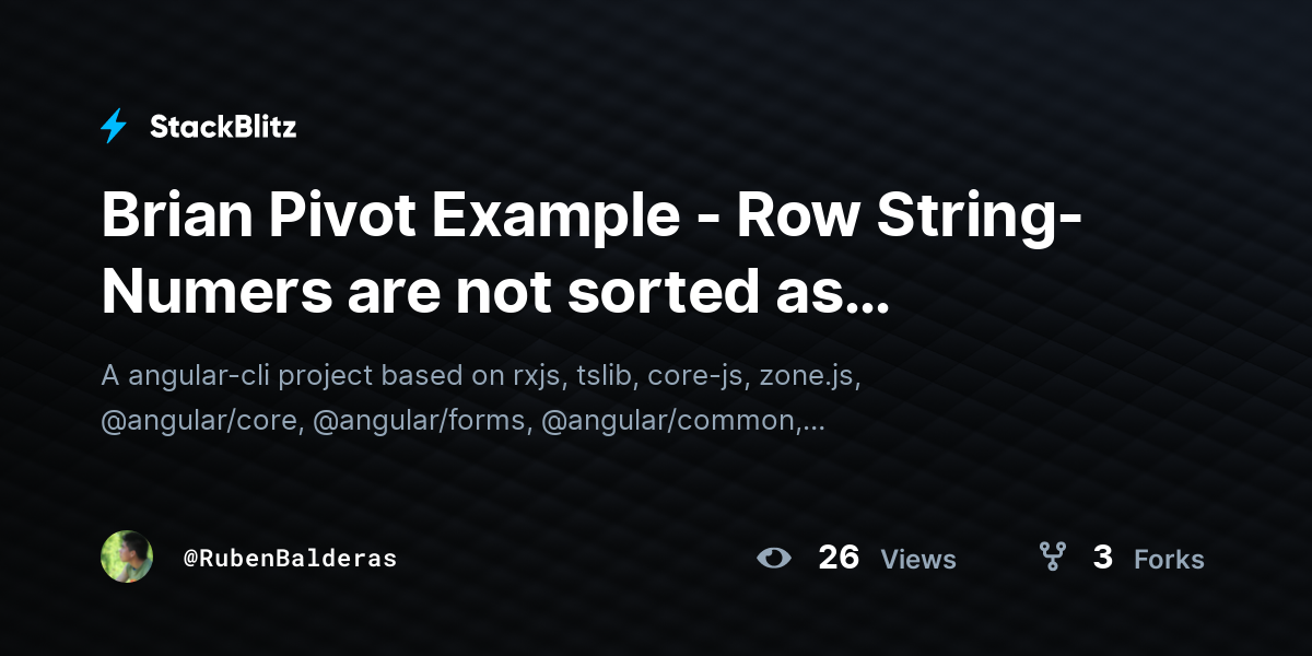Brian Pivot Example - Row String-Numers are not sorted as expected ...