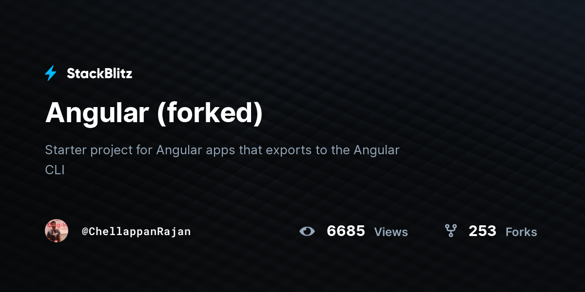 Angular (forked) - StackBlitz