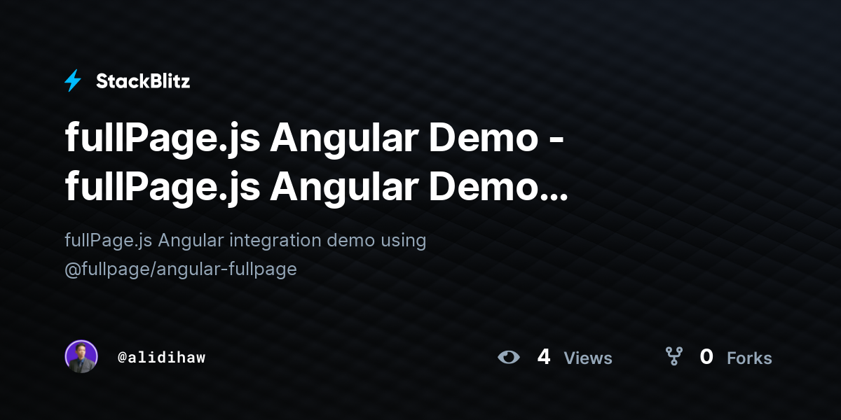 fullPage.js Angular Demo - fullPage.js Angular Demo (duplicated ...
