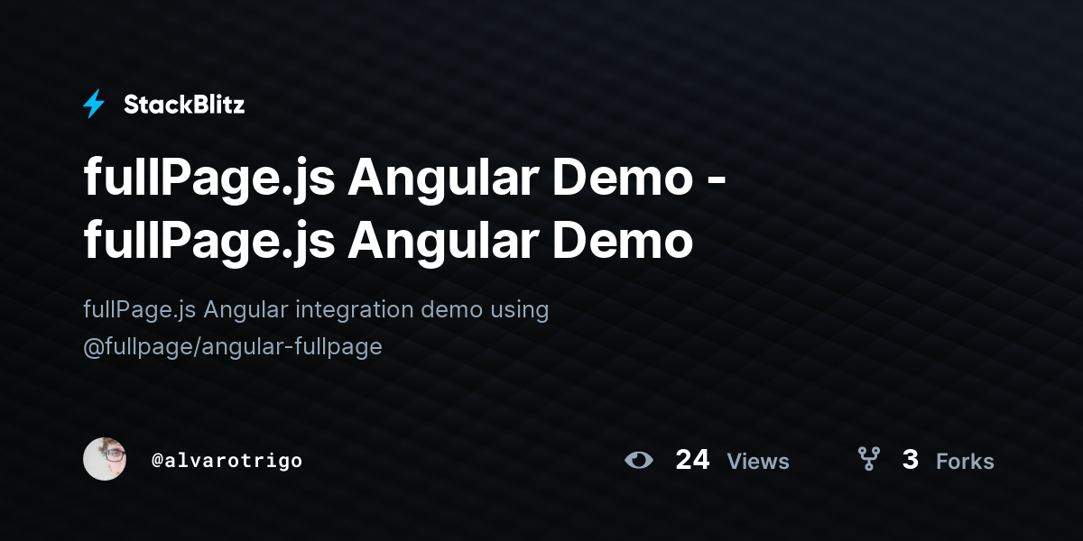 fullPage.js Angular Demo - fullPage.js Angular Demo - StackBlitz