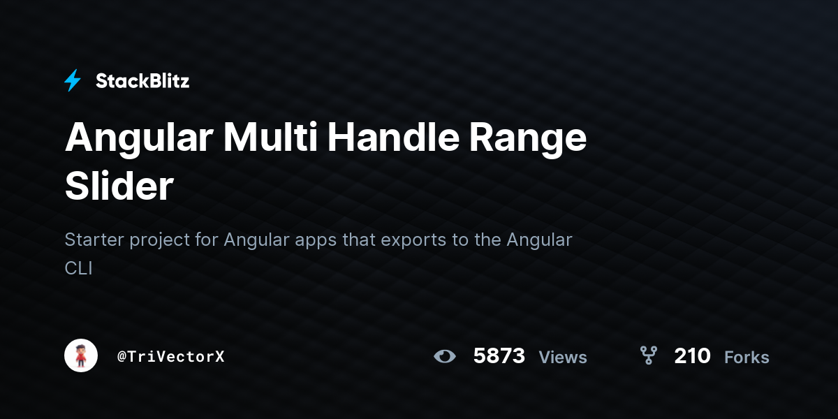 Angular Multi Handle Range Slider - StackBlitz