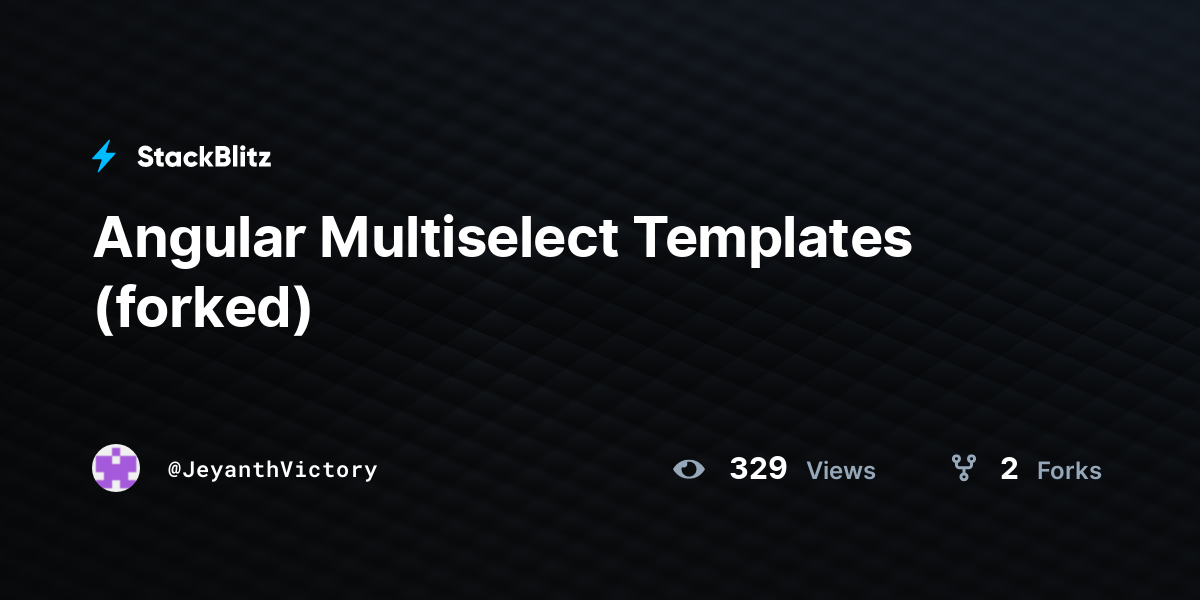 Angular Multiselect Templates (forked) - StackBlitz