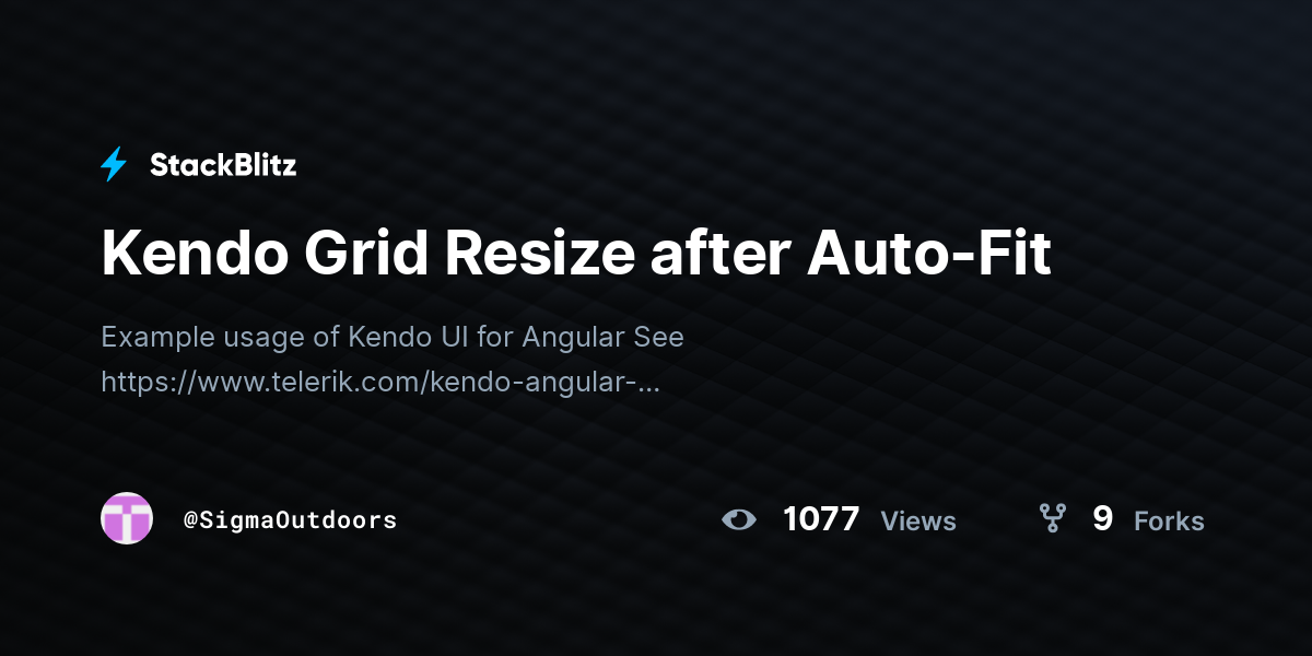 Kendo Grid Resize after Auto-Fit - StackBlitz