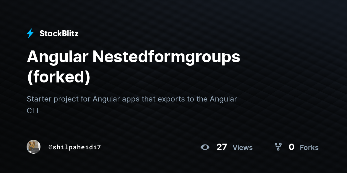 angular dynamic nested form groups