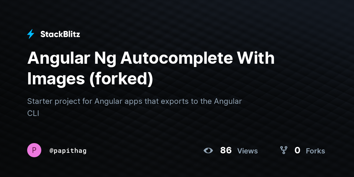 Angular Ng Autocomplete With Images (forked) - StackBlitz