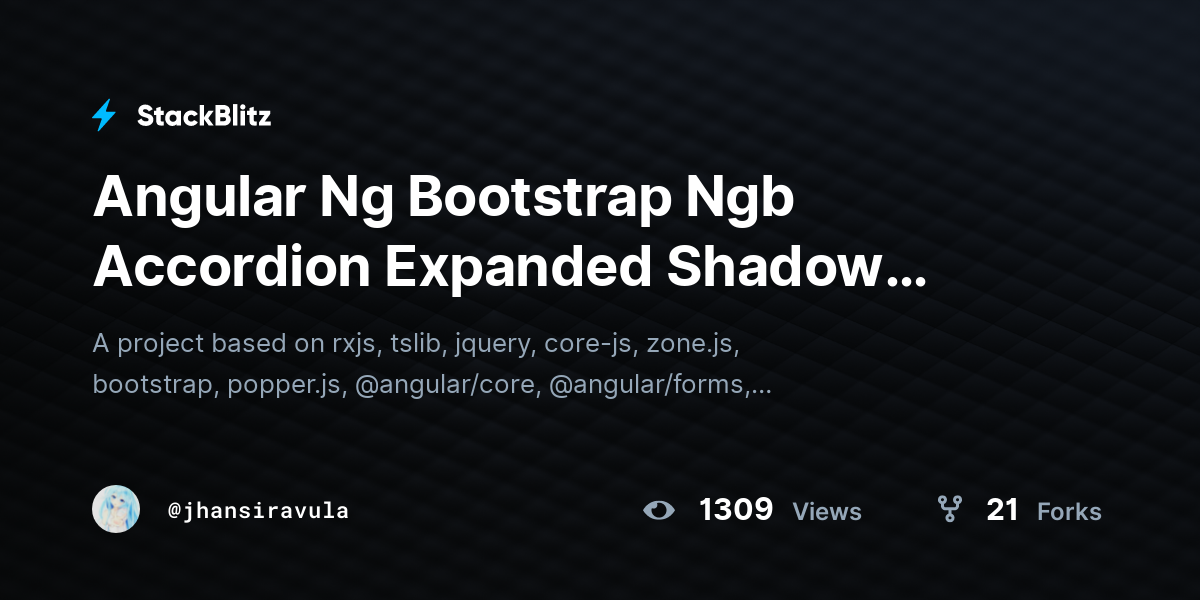 Angular Ng Bootstrap Ngb Accordion Expanded Shadow Problem (forked ...
