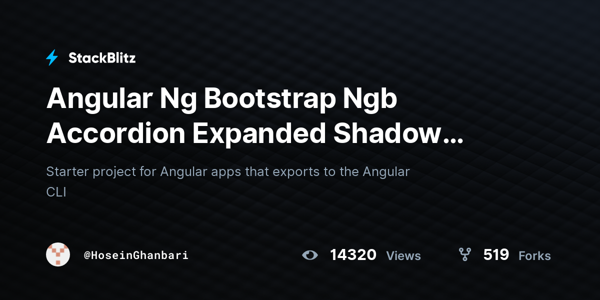 Angular Ng Bootstrap Ngb Accordion Expanded Shadow Problem StackBlitz