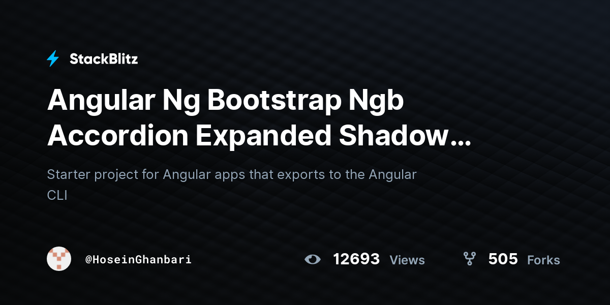 Angular Ng Bootstrap Ngb Accordion Expanded Shadow Problem - StackBlitz