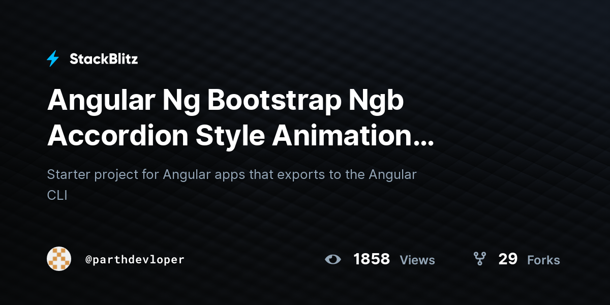 Angular Ng Bootstrap Ngb Accordion Style Animation Shadow - StackBlitz