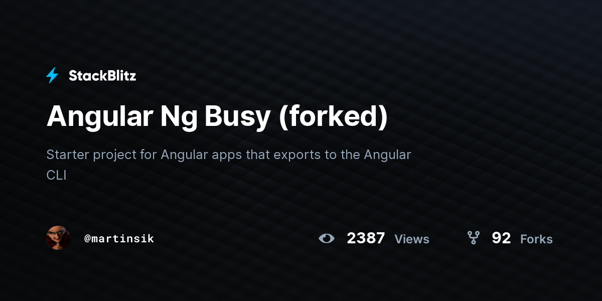 Angular Ng Busy (forked) - StackBlitz