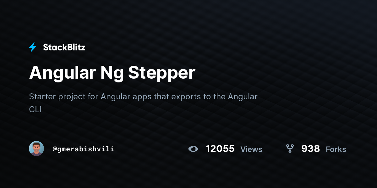 Angular Stepper Examples