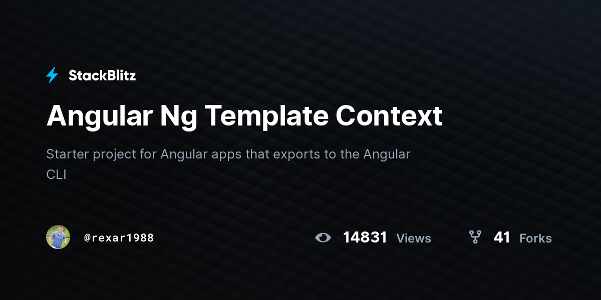 Angular Ng Template Context - StackBlitz