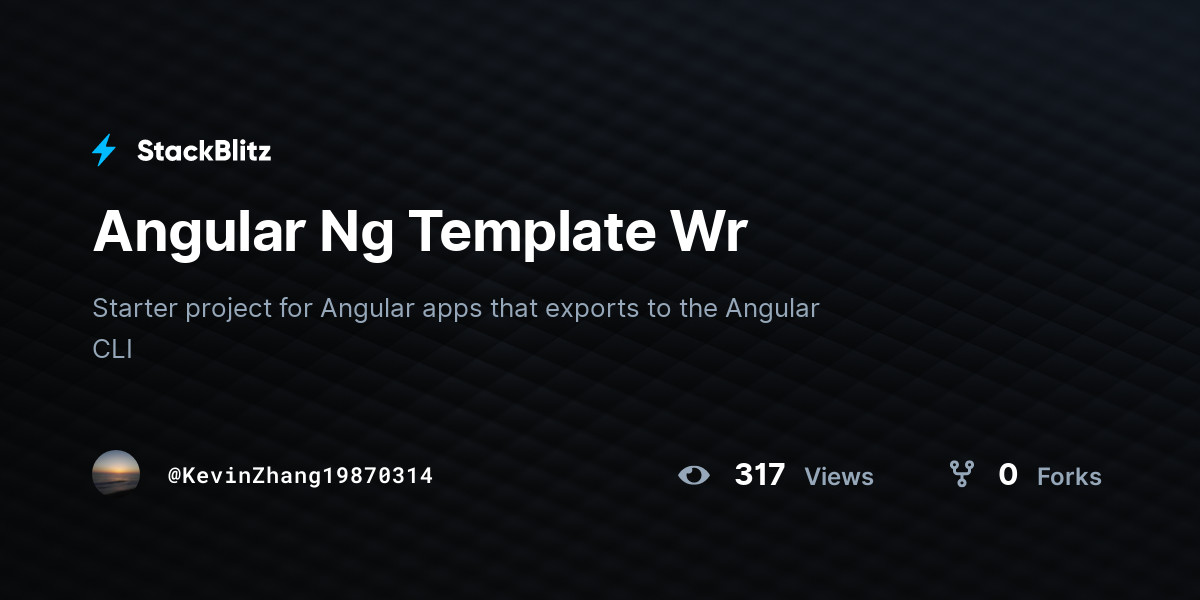 Angular Ng Template Wr - StackBlitz