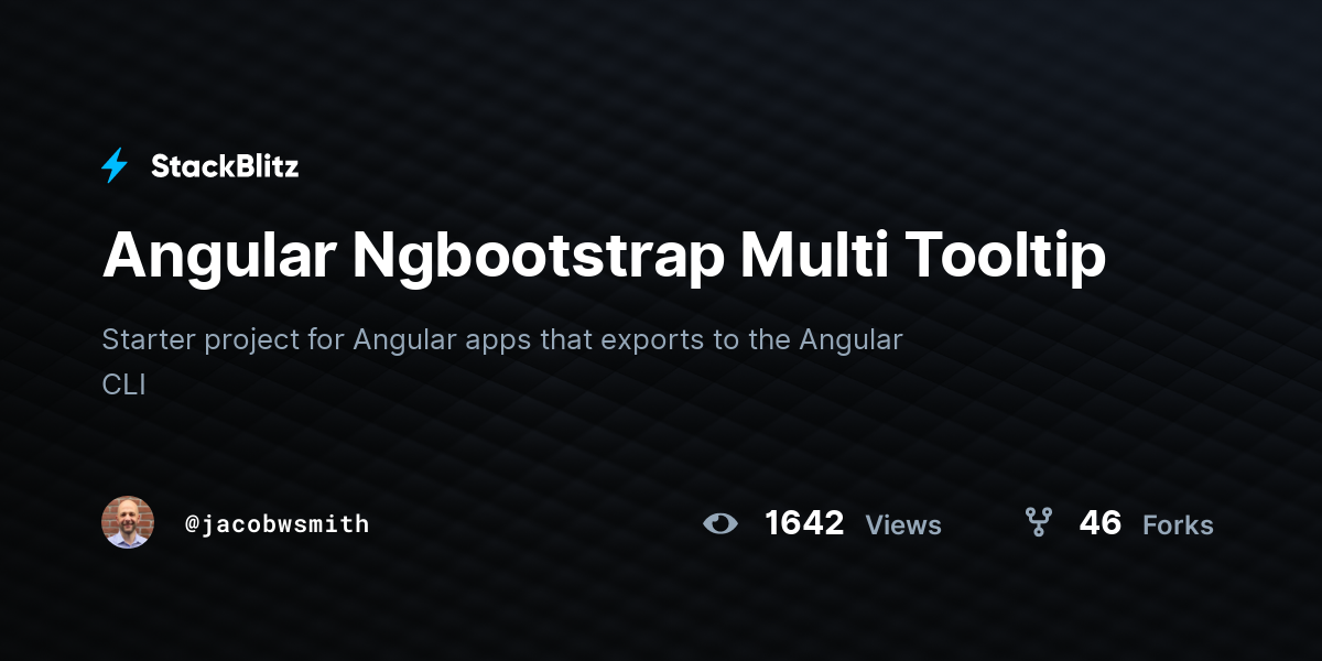 Angular Ngbootstrap Multi Tooltip - StackBlitz