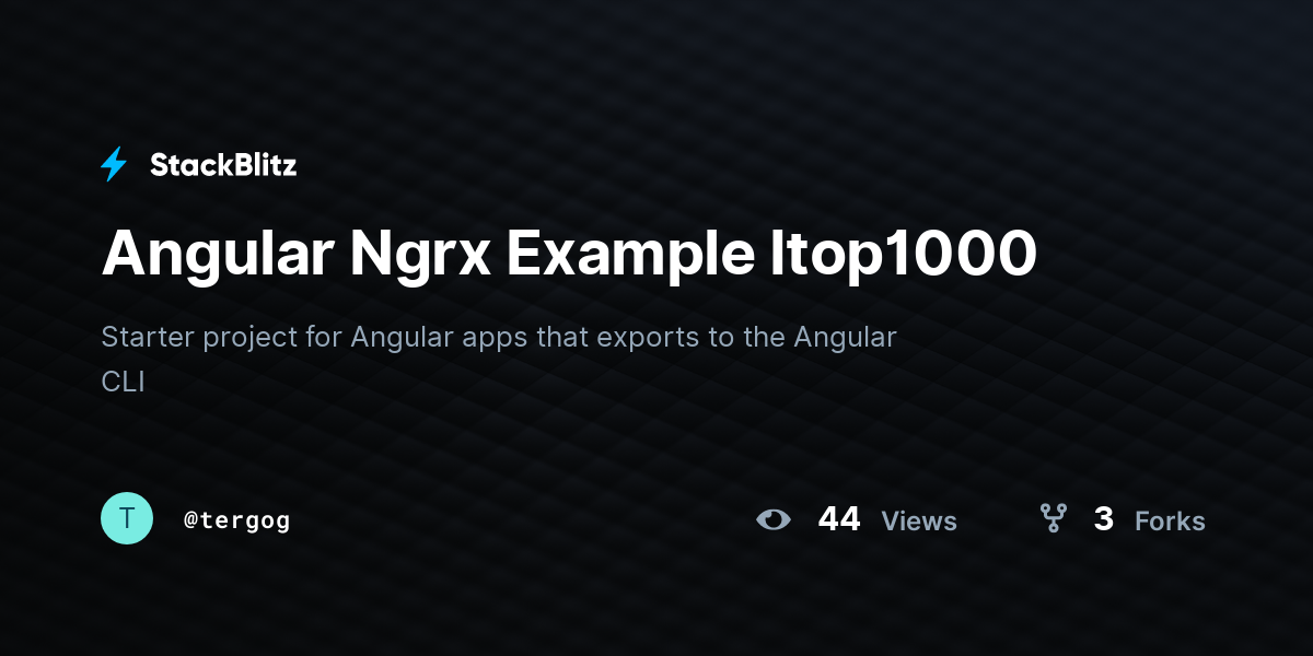 Angular Ngrx Example Itop1000 - StackBlitz