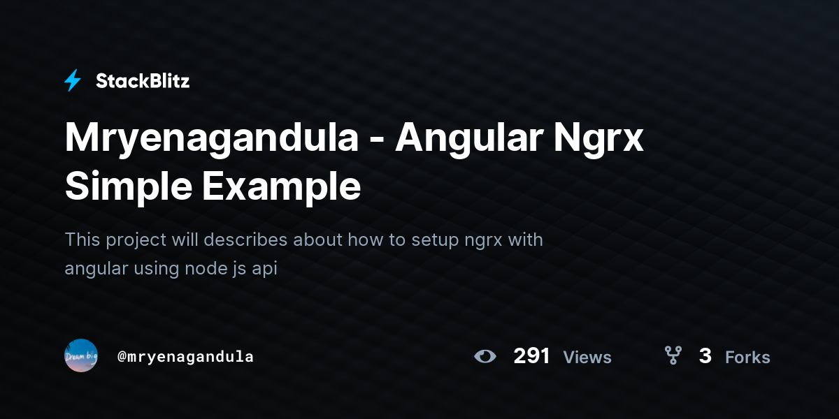 Mryenagandula - Angular Ngrx Simple Example - StackBlitz
