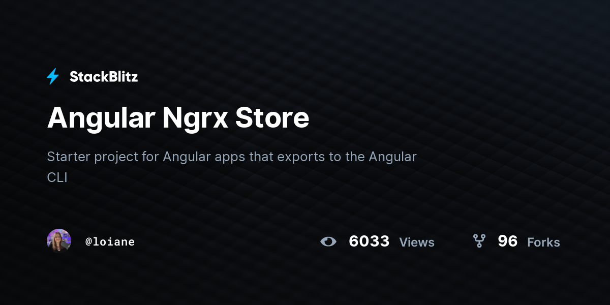 Angular Ngrx Store - StackBlitz