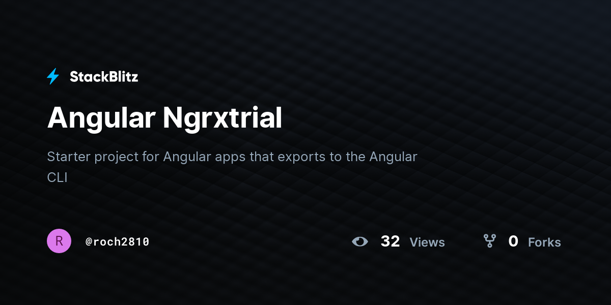 Angular Ngrxtrial - StackBlitz