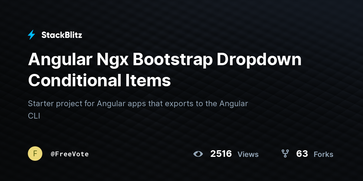 Angular Ngx Bootstrap Dropdown Conditional Items - StackBlitz